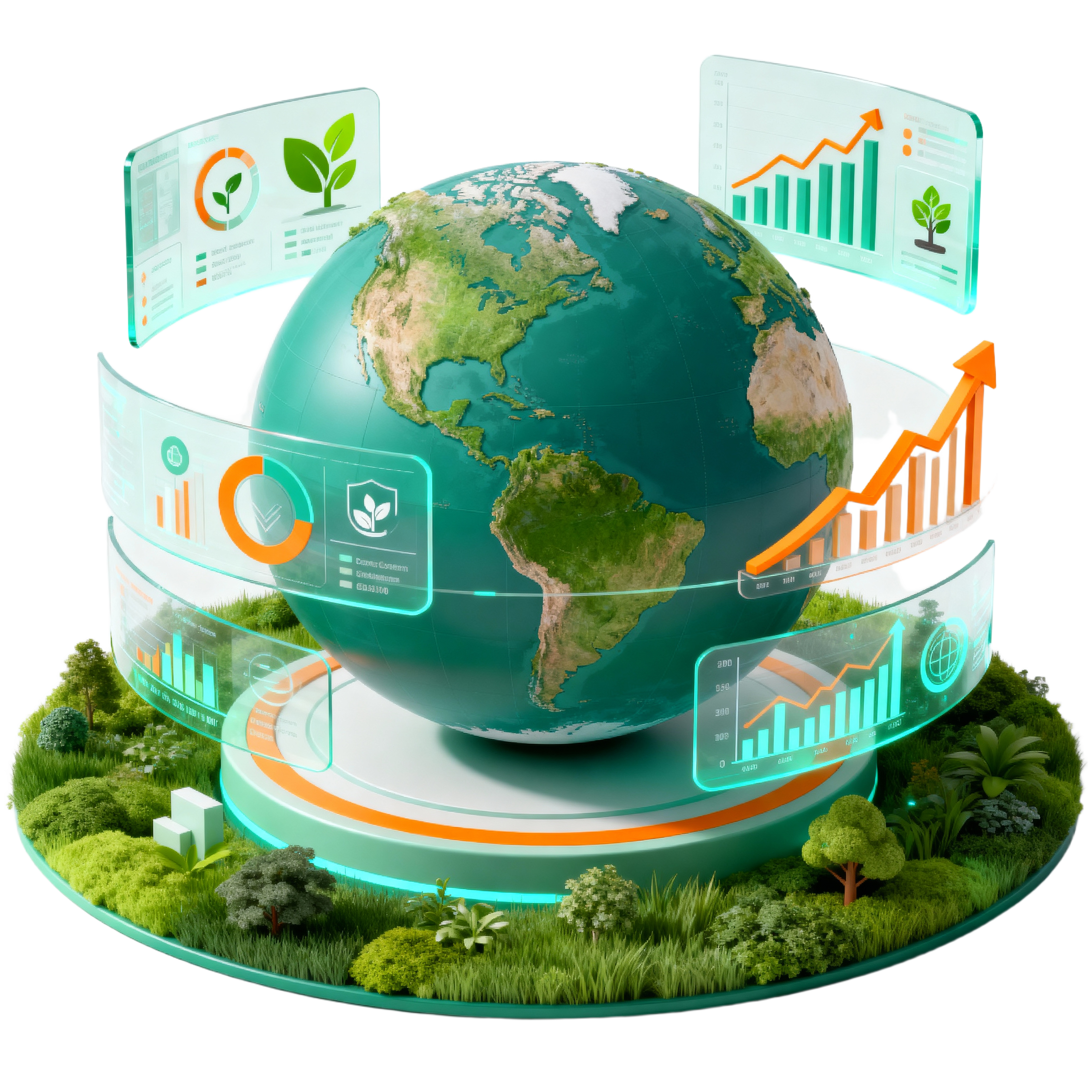 Abstract data diagram emphasizing Data, Trust, and Action